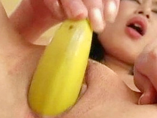 Juicy nippon teen gets drilled by banana for XXX sex toy fuck in Tokyo